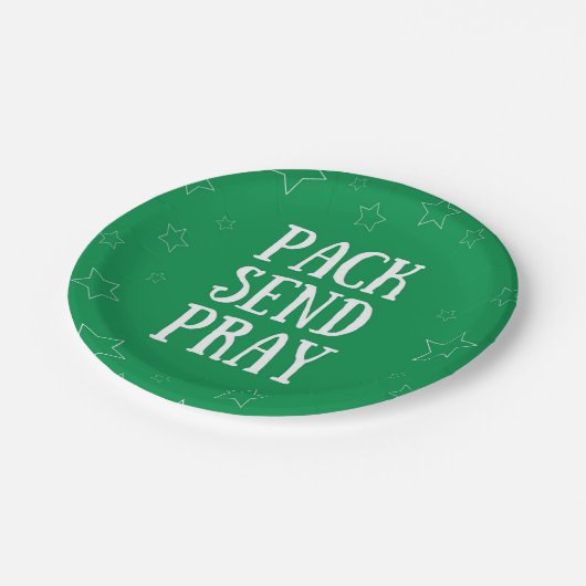 Packung Pray Paper Plate senden Pappteller (Schrägansicht)