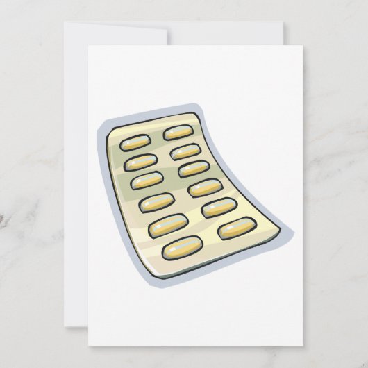 Packung Tabletten Einladung (Vorderseite)