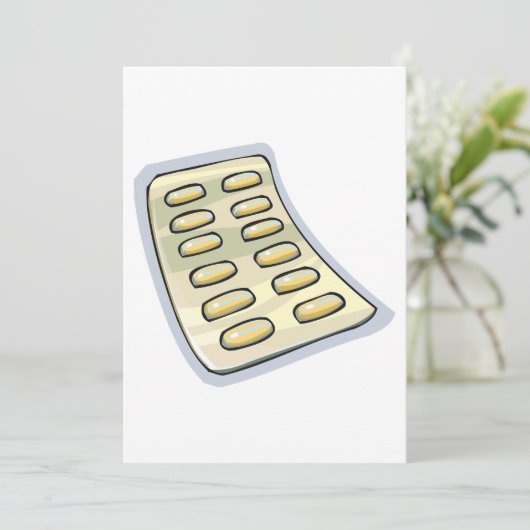 Packung Tabletten Einladung (Stehend Vorderseite)