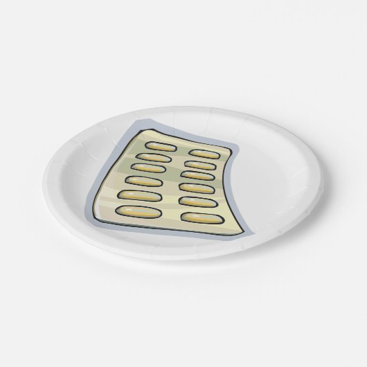 Packung Tabletten Pappteller (Schrägansicht)