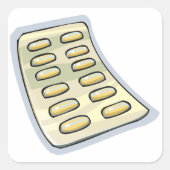 Packung Tabletten Quadratischer Aufkleber (Vorderseite)