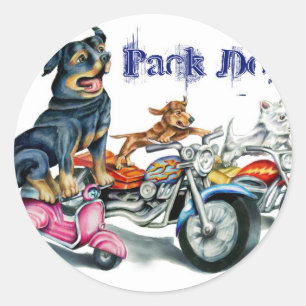 Packungen Hunde Runder Aufkleber