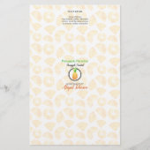 Packungsbeilage für Ananas | Leinenpapier (Vorderseite)