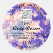 Packungsbeilage für Body Butter Lila QR-LOGO Runder Aufkleber (Vorderseite)