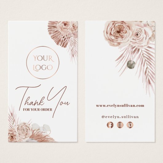 Packungsbeilage für Boho-Rose (Vorne & Hinten)