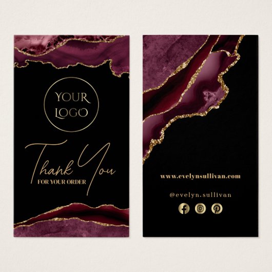 Packungsbeilage für Burgund und Gold (Vorne & Hinten)