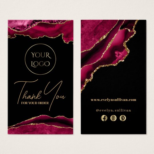 Packungsbeilage für Magenta und Gold (Vorne & Hinten)