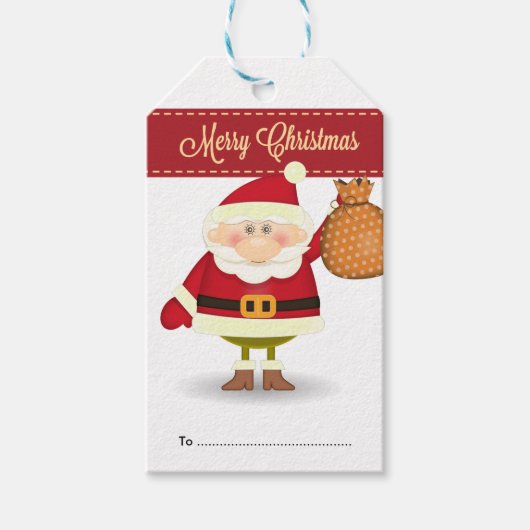 Packungsbeilage - Santa Gift Tag - Personalisiert Geschenkanhänger (Vorderseite)