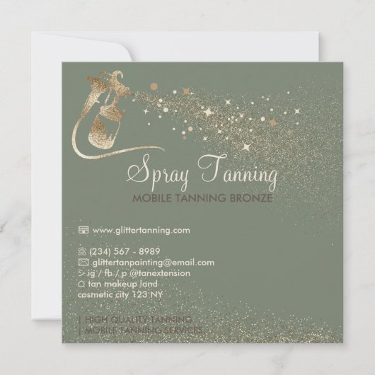 Packungsbeilage Tipps zur Körperspray Tan Einladung (Vorderseite)