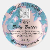 Packungsbeilagen Wasser QR CODE Runder Aufkleber (Vorderseite)