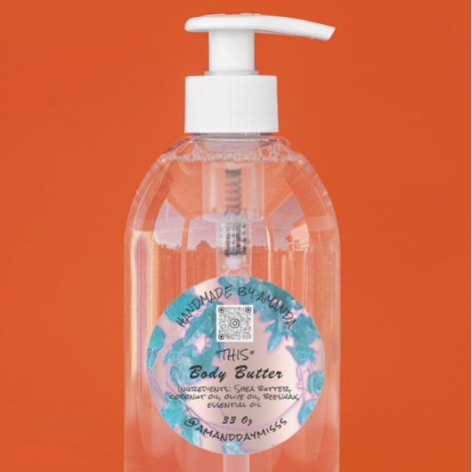 Packungsbeilagen Wasser QR CODE Runder Aufkleber