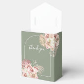 Packungsgröße Grüne Pampas Grass Boho Gastgeschenk Geschenkschachtel (Geöffnet)