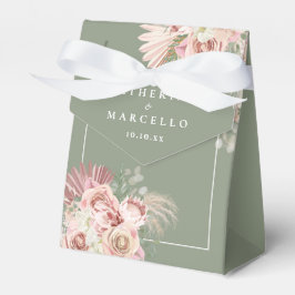 Packungsgröße Grüne Pampas Grass Boho Gastgeschenk Geschenkschachtel