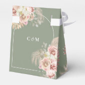 Packungsgröße Grüne Pampas Grass Boho Gastgeschenk Geschenkschachtel (Rückseite)