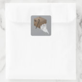 Packungsgröße - quadratischer aufkleber (Tasche)