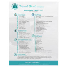 Packungsliste: International Travel (1 Erwachsene)