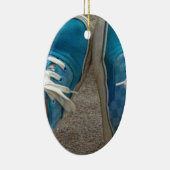 Packwagenschuhe blau keramikornament (Rechts)
