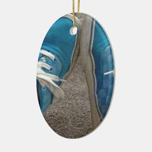 Packwagenschuhe blau keramikornament (Links)