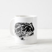 Pacman Tasse Schwarzweiss (Vorderseite Links)