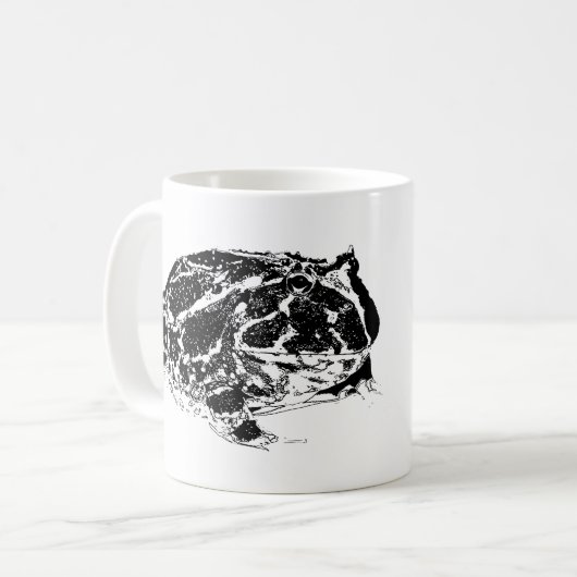 Pacman Tasse Schwarzweiss (Vorderseite Links)