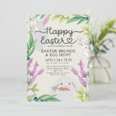 Paco der Sonnenbrunch & Eierjagd Einladung (Stehend Vorderseite)