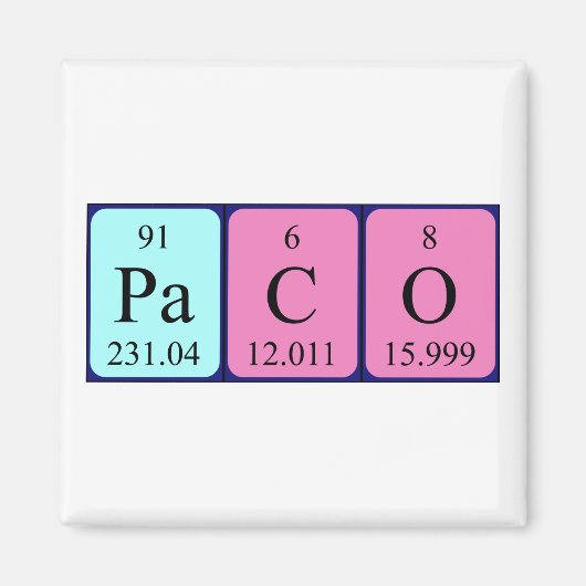 Paco Periodenmagnet Magnet (Vorne)