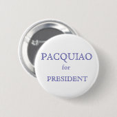 PACQUIAO, für, PRÄSIDENT Button (Vorne & Hinten)
