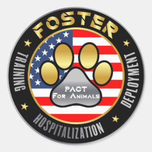 PACT Dunkle klassische Rundkleber Runder Aufkleber