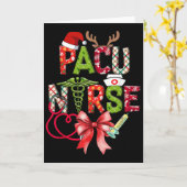 Pacu Nurse Christmas Cute Coquette Christmas Bow X Karte (Gelbe Blume)
