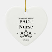 Pacu Nurse Erstes Weihnachtsfest Keramik Ornament (Hinten)