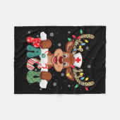 Pacu Nurse Reindeer Nurse Hat Christmas Light Wome Fleecedecke (Vorderseite (Horizontal))