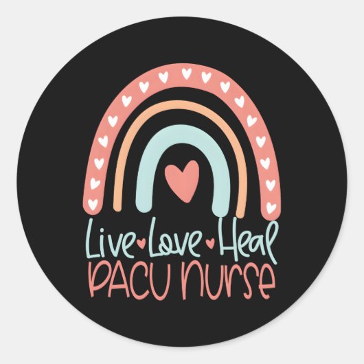 Pacu Nurse Rn Registered Nurse Runder Aufkleber (Vorderseite)