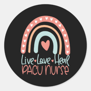 Pacu Nurse Rn Registered Nurse Runder Aufkleber