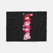 Pacu Nurse Valentine's Day St Anesthesia Care Unit Fleecedecke (Vorderseite (Horizontal))