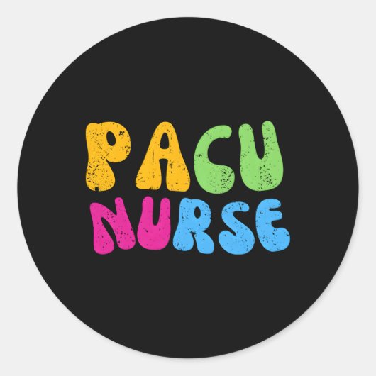 Pacu Nurse Work School Team Squad Runder Aufkleber (Vorderseite)