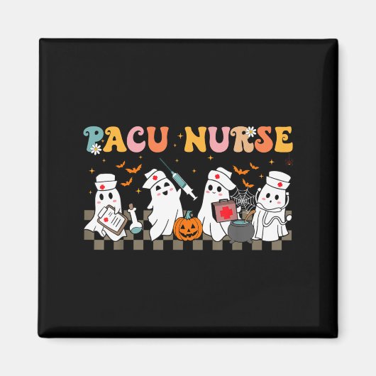 Pacuschwester Gruseliger Geist Halloween Süße Pfle Magnet (Vorne)