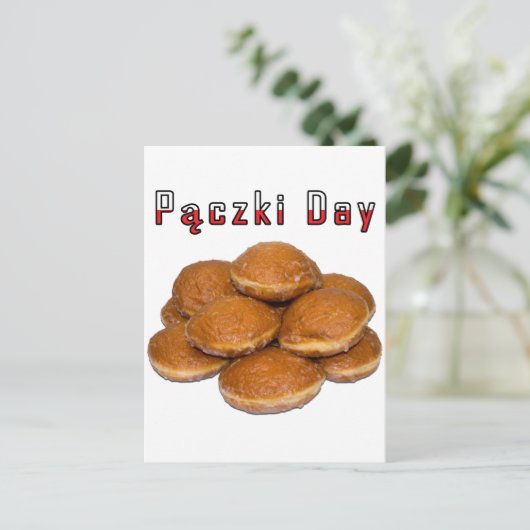 Paczki Day Postkarte (Stehend Vorderseite)