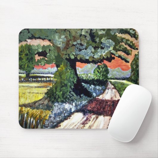Pad der bemalten Landschaftsmousine Mousepad (Mit Mouse)