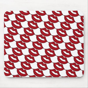 Pad für die Maus mit roten Hot Lips Mousepad