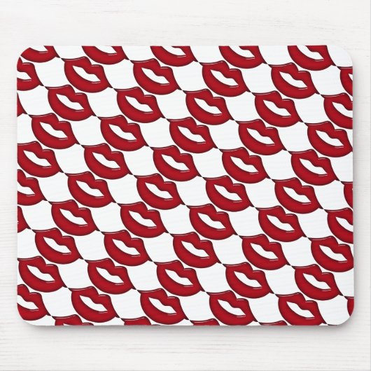 Pad für die Maus mit roten Hot Lips Mousepad (Vorne)