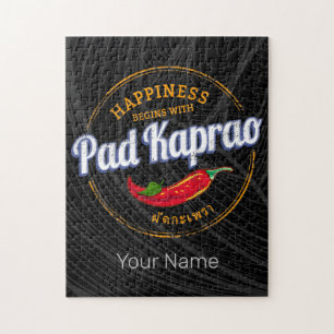 Pad Kaprao Chili Street Food Vintage Thailand Puzzle