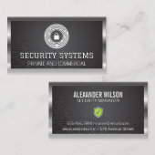 Pad Lock-Logo | Metallgrenzmesh Visitenkarte (Vorne/Hinten)