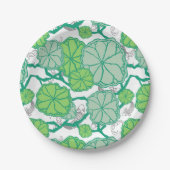 Pad Lotus-Muster-Papierplatten Pappteller (Vorderseite)