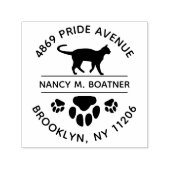 Pad Print Cat Rücksendeadresse Briefmarke Selbstfa Permastempel (Design)