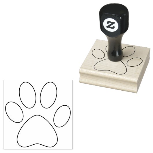 Pad Print Kontur Right Pet Katze Dog einfach groß Gummistempel (Stempel)