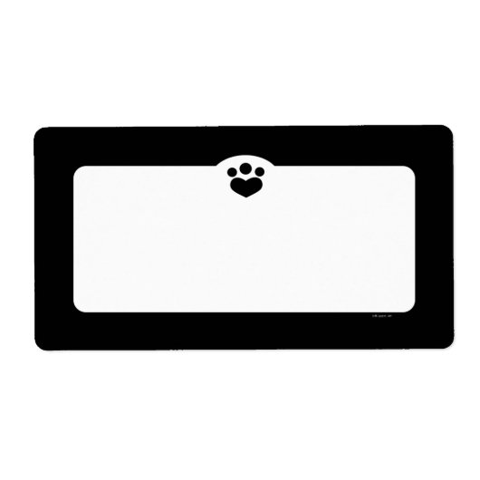 Pad Print Off Leash Art™ Pet Einfach Schwarz (Vorne)
