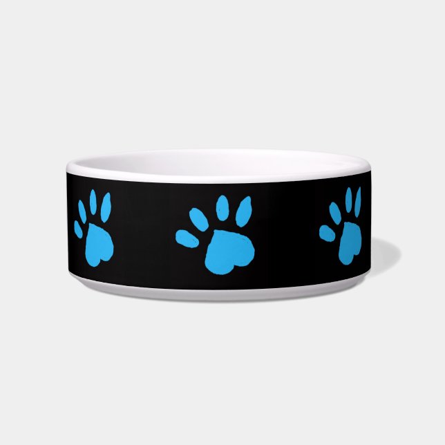 Pad Print Pet Bowl (Schwarz & Blau) Napf (Vorderseite)