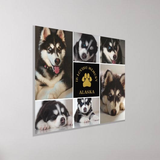 Pad Print Pet in Love Memory Black Foto Collage Foliendrucke (Ablage )