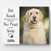 Pad Prints auf unserem Foto für Hunde im Herzen Fotoplatte (Vorderseite)