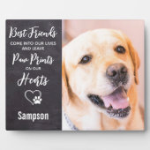Pad Prints auf unserem Foto Hunde-Memorial Fotoplatte (Vorderseite)